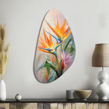 Birds Of Paradise Romantic IV - Asymmetric Metal Wall Art