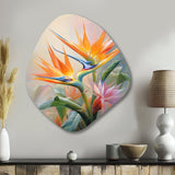 Birds Of Paradise Romantic IV - Asymmetric Metal Wall Art