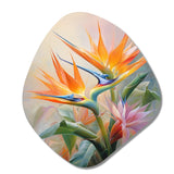 Birds Of Paradise Romantic IV - Asymmetric Metal Wall Art