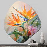 Birds Of Paradise Romantic IV - Asymmetric Metal Wall Art