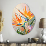 Birds Of Paradise Romantic IV - Asymmetric Metal Wall Art