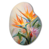 Birds Of Paradise Romantic IV - Asymmetric Metal Wall Art