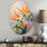 Birds Of Paradise Romantic IV - Asymmetric Metal Wall Art