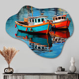 Fishing Boat Melodies II - Asymmetric Metal Wall Art