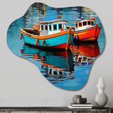 Fishing Boat Melodies II - Asymmetric Metal Wall Art