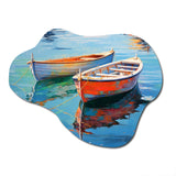 Boat Harmonic Waters - Asymmetric Metal Wall Art