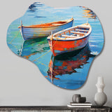 Boat Harmonic Waters - Asymmetric Metal Wall Art