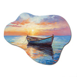 Boat Seascape Impression I - Asymmetric Metal Wall Art