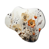 Bohemian Earthly Floral Collage II - Asymmetric Metal Wall Art