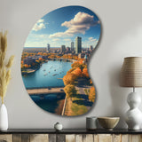 Boston Beautiful Cityscape Spot II - Asymmetric Metal Wall Art