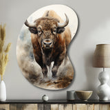 Buffalo Majestic Bison - Asymmetric Metal Wall Art