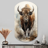 Buffalo Majestic Bison - Asymmetric Metal Wall Art