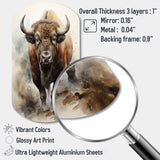 Buffalo Majestic Bison - Asymmetric Metal Wall Art