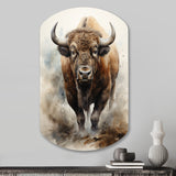 Buffalo Majestic Bison - Asymmetric Metal Wall Art