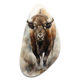 Buffalo Majestic Bison - Asymmetric Metal Wall Art