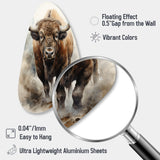 Buffalo Majestic Bison - Asymmetric Metal Wall Art