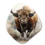 Buffalo Majestic Bison - Asymmetric Metal Wall Art