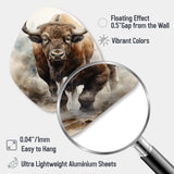 Buffalo Majestic Bison - Asymmetric Metal Wall Art