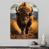 Bison Protrait II - Asymmetric Metal Wall Art