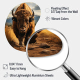 Bison Protrait II - Asymmetric Metal Wall Art