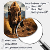 Bison Protrait II - Asymmetric Metal Wall Art