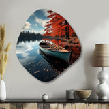 Canada Autumn Canoe - Asymmetric Metal Wall Art