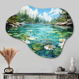 Canada Lakeside Tranquility I - Asymmetric Metal Wall Art