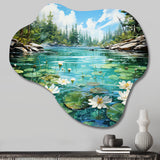 Canada Lakeside Tranquility I - Asymmetric Metal Wall Art