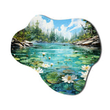 Canada Lakeside Tranquility I - Asymmetric Metal Wall Art