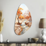 Beige Peach Canyon Mirage - Asymmetric Metal Wall Art