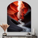 Canyon Antelope Silhouetted Grace - Asymmetric Metal Wall Art