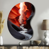 Canyon Antelope Silhouetted Grace - Asymmetric Metal Wall Art