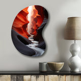 Canyon Antelope Silhouetted Grace - Asymmetric Metal Wall Art