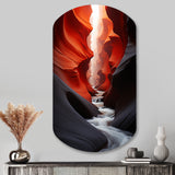 Canyon Antelope Silhouetted Grace - Asymmetric Metal Wall Art