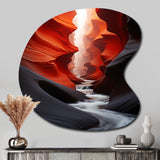 Canyon Antelope Silhouetted Grace - Asymmetric Metal Wall Art