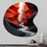 Canyon Antelope Silhouetted Grace - Asymmetric Metal Wall Art