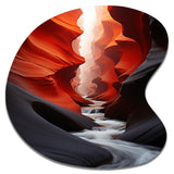 Canyon Antelope Silhouetted Grace - Asymmetric Metal Wall Art