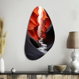 Canyon Antelope Silhouetted Grace - Asymmetric Metal Wall Art