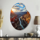 Canyon Unveiling Majesty I - Asymmetric Metal Wall Art