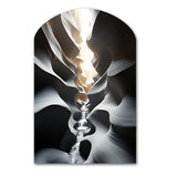 Black White Canyon Whispering Walls In I - Asymmetric Metal Wall Art