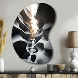 Black White Canyon Whispering Walls In I - Asymmetric Metal Wall Art