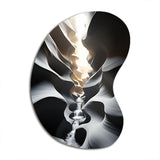 Black White Canyon Whispering Walls In I - Asymmetric Metal Wall Art