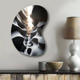 Black White Canyon Whispering Walls In I - Asymmetric Metal Wall Art