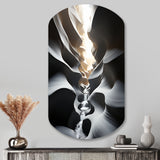 Black White Canyon Whispering Walls In I - Asymmetric Metal Wall Art