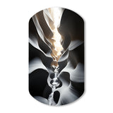 Black White Canyon Whispering Walls In I - Asymmetric Metal Wall Art