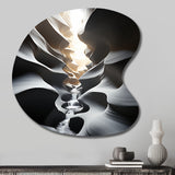 Black White Canyon Whispering Walls In I - Asymmetric Metal Wall Art