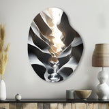 Black White Canyon Whispering Walls In I - Asymmetric Metal Wall Art