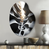 Black White Canyon Whispering Walls In I - Asymmetric Metal Wall Art