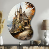 Castles Medieval Splendor Rich - Asymmetric Metal Wall Art