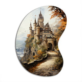 Castles Medieval Splendor Rich - Asymmetric Metal Wall Art